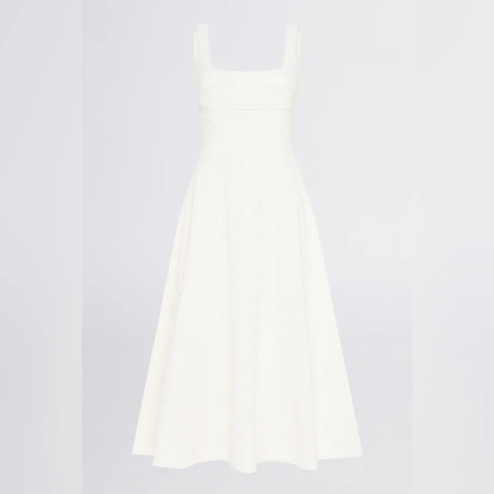 SHEIKE Blissful Ivory White Textured Midi Dress NWT RRP$250 - Picture 7 of 13